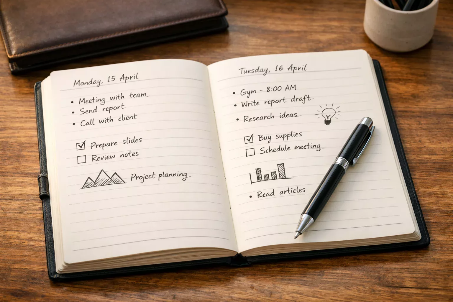 Professional bettor tracking NHL statistics in a notebook